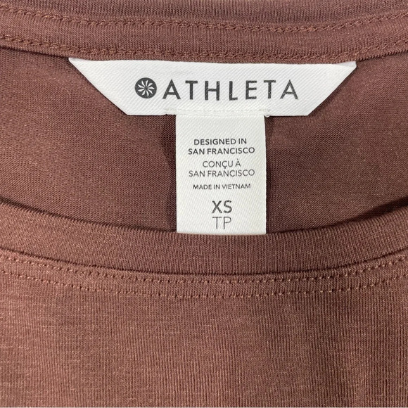 Athleta All Around Ruched Top Long Sleeve Brown - Picture 7 of 9